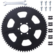 JINGKE front view of 65-tooth sprocket showing bolt pattern and finish for reliable replacement