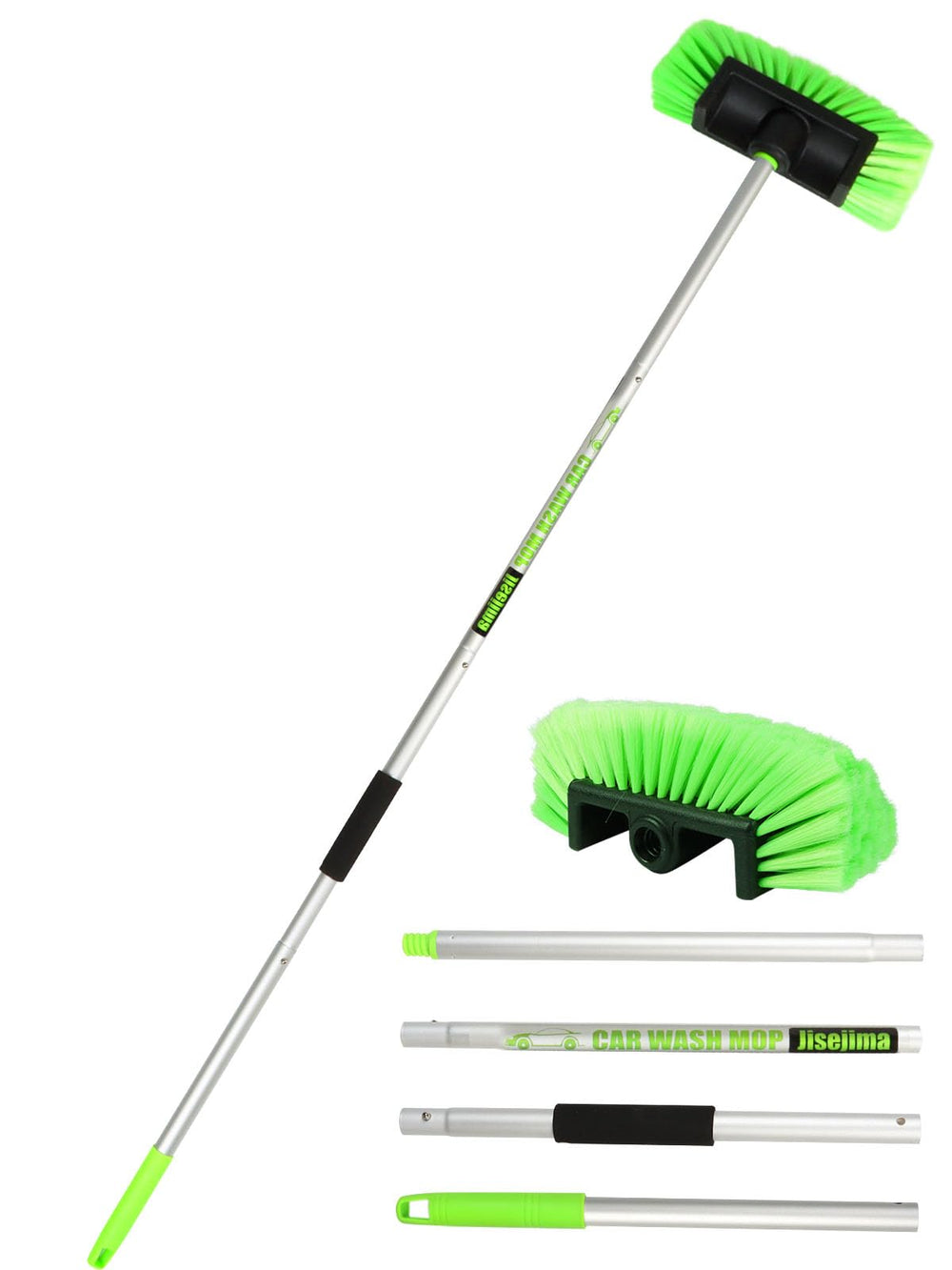Jisejima front view brush showing five-sided head for faster cleaning