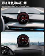 JJCOCO oil pressure gauge installed in dashboard enhancing driver awareness