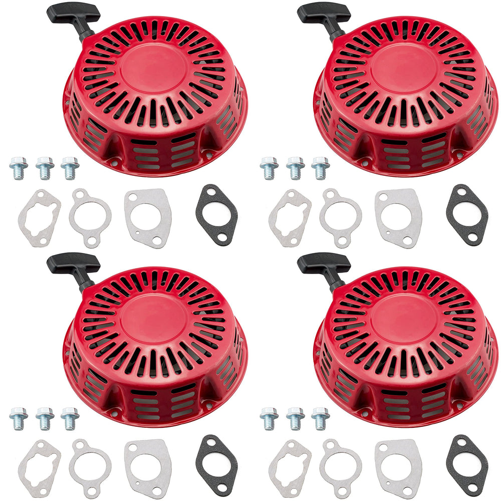 JJing recoil starter front assembly showing mounting flange and cord for reliable starts
