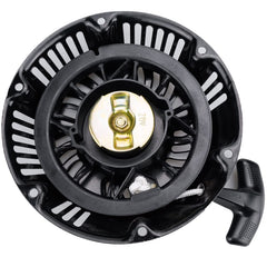 JJing recoil starter mounted on Predator engine demonstrating direct-fit installation