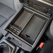 JKCOVER front view of center console tray showing clean organized layout and quick access