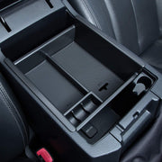JKCOVER front view of tray showing organized console benefit