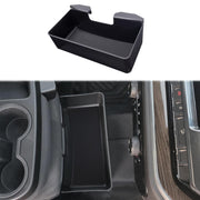 JKCOVER front view of console organizer showing fitted shelves and tidy storage benefit
