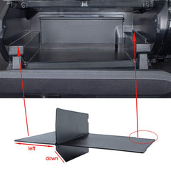 JKCOVER compartment with sunglasses showing secure fit and anti-rattle benefit