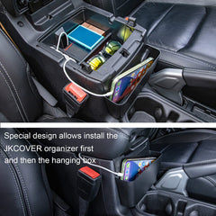 JKCOVER hanging box side profile displaying compact fit advantage