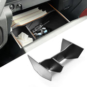 JLQP front view of glove box organizer showing tidy storage and easy access