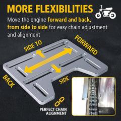 JMCHstore slotted adjustment channels for precise chain and clutch alignment