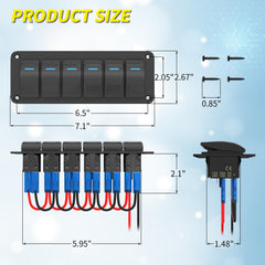 Joinfworld switch close-up highlighting ABS rocker design benefit: tactile reliable operation