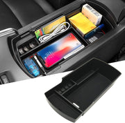 JOJOMARK front view of console tray showing clean fit and finish, improves storage