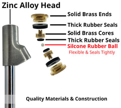Jon MFB dual head chuck closeup reaching a recessed valve for fast access
