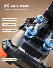 JOYROOM clamp attached to handlebar highlighting durable metal clamp benefit