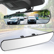 JOYTUTUS front view of 15-inch panoramic mirror showing wider coverage and safer driving
