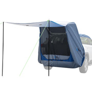JOYTUTUS front view showing closed tailgate tent and protected entry