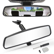 JOYTUTUS front view mirror showing full 10.6 inch reflective surface and slim housing benefit wider visibility