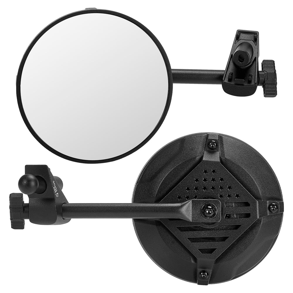 JOYTUTUS front-mounted mirror showing wider 6-inch view and clearer visibility