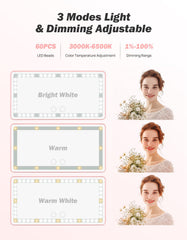 JOYTUTUS close-up of LED edge showing even lighting for accurate makeup