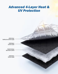 JOYTUTUS steel rods detail keeping the shade taut and eliminating gaps
