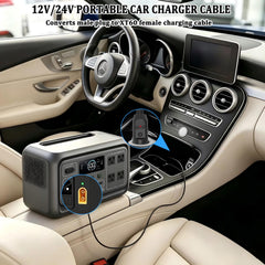 JQXLMDY full 10ft cable laid out to show length for flexible in-vehicle placement
