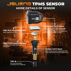 Jsueng sensor mounted in wheel demonstrating proper fit and real-world use benefit