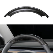 JSWAN front view of carbon fiber steering wheel cover showing clean matte finish and fit