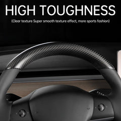 JSWAN installed on Tesla Model 3 showing refined steering trim for upgraded interior