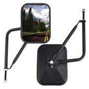 JUSTTOP front mirror assembly showing robust mount and reflector for safer driving