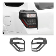 JWWY front view of black tail light cover showing fit and sleek look