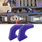 JWWY front bumper view showing tow hook cover protecting hook and improving look