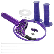 JXPANG front view throttle assembly in purple showing complete kit and benefit of visual upgrade