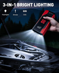 JXTKD LED flashlight modes lit showing visibility and emergency signaling