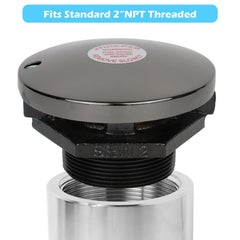 JYINCPED cast iron 2-inch threaded base closeup for durable tank mounting
