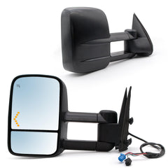 JZSUPER front view of both towing mirrors showing fit and finish benefits
