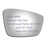 JZSUPER front view of right-side mirror glass showing fit and finish benefit