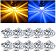 JZYZQBX front view of ten mini watermelon lights shows compact profile and visibility
