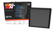 K&N cabin filter front packaging showing model VF2086 and fitment benefit