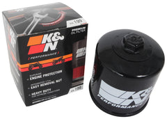 K&N KN-199 front canister view showing durable construction and protection