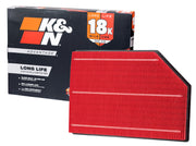 K&N KNA-5125 front view showing shape and fit for quick identification and easy replacement