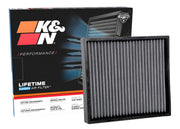 K&N VF2061 front view showing shape and mounting, improves fit and protection