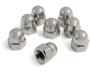 K-MOTOR PERFORMANCE valve cover nuts front pack showing ten chrome nuts, durable replacement