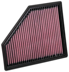K&N close-up of oiled filter media for consistent filtration benefit