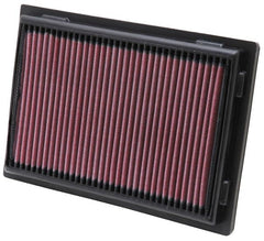 K&N installed in engine bay showing easy drop-in benefit