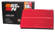 K&N KNA-2381 front view showing packaging and fit for Toyota and Lexus benefits longevity