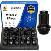 Kadrick front view of 24-piece lug nut kit showing complete set and durable finish