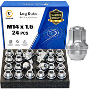 Kadrick front view closed-end acorn lug nuts showing OEM-style fit and durability