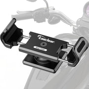 Kaedear KDR-M35 front-mounted on motorcycle tank showing stable navigation view