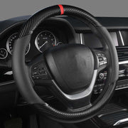 KAFEEK front view showing black carbon fiber-style cover and fit benefit