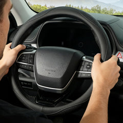 KAFEEK cover installed on steering wheel demonstrating improved grip