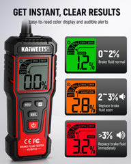 KAIWEETS digital display with backlight and controls for clear, fast interpretation