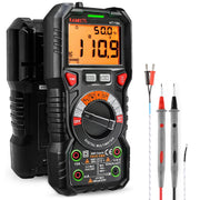KAIWEETS multimeter front panel showing dial and inputs for clear operation